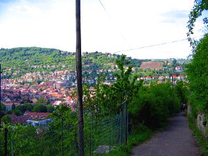 View from Pfaffenweg Stuttgart