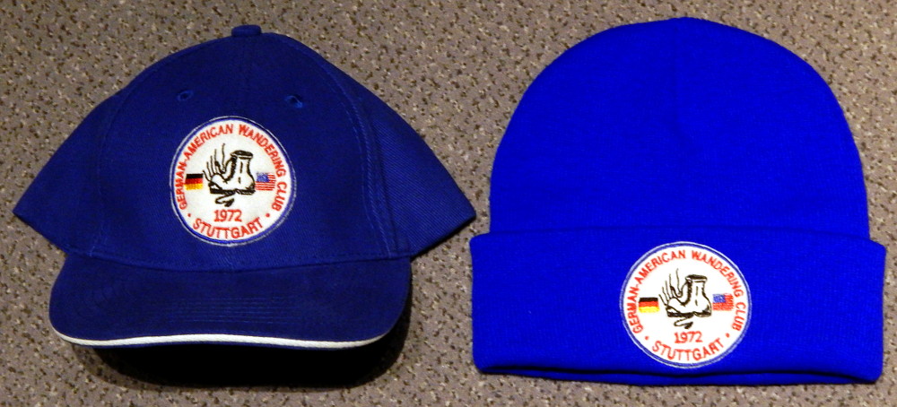 Baseball cap and Knit cap - Stuttgart German-American Wandering Club 1972