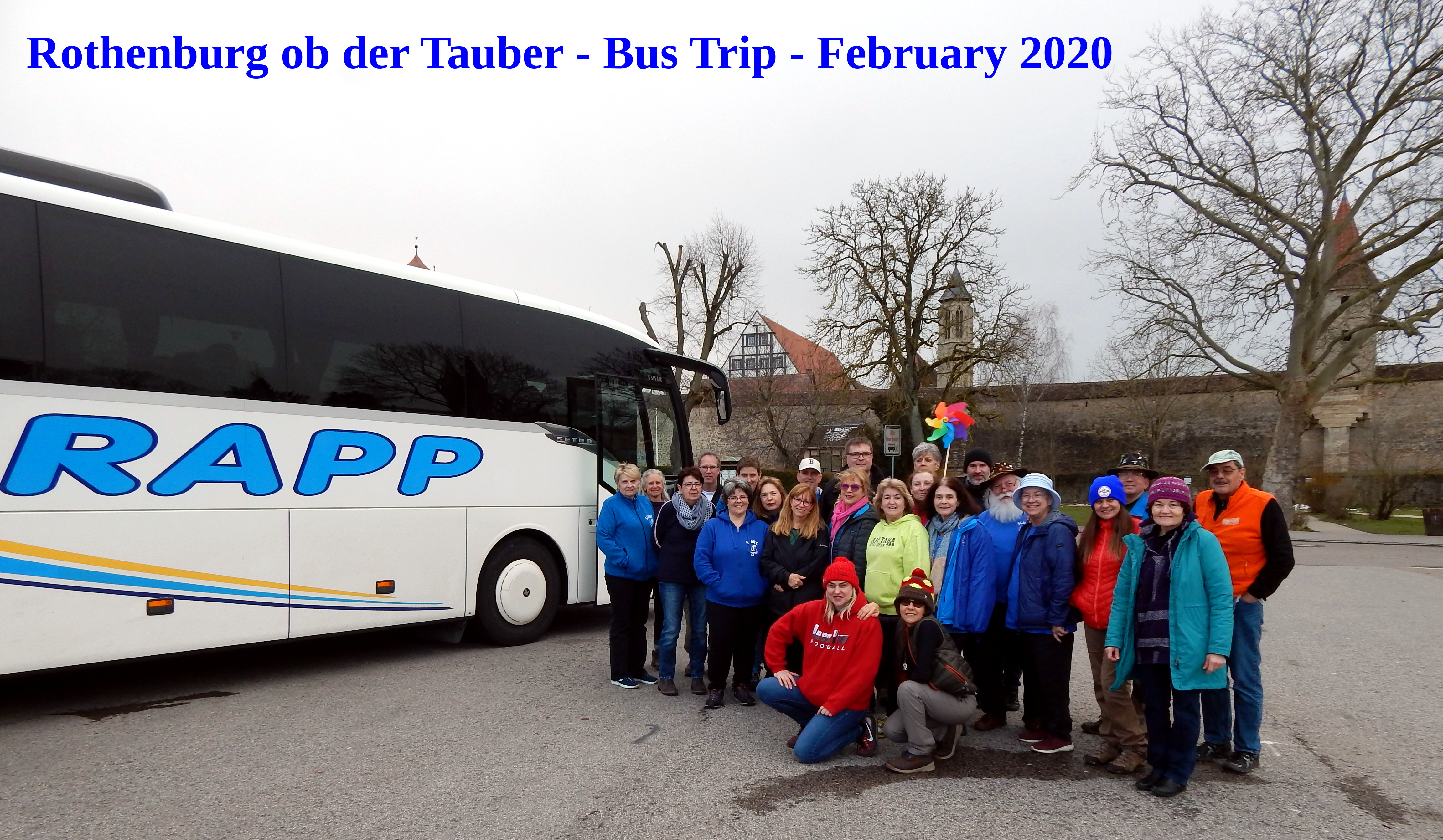 Busausflug nach Rothenburg o. d. T. Februar 2020
