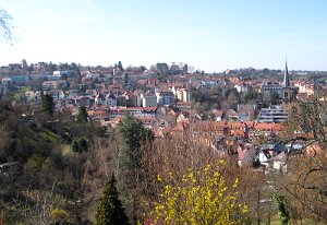 Blick vom Cannstatter Rain zu Geroksruhe und Uhlandshöhe